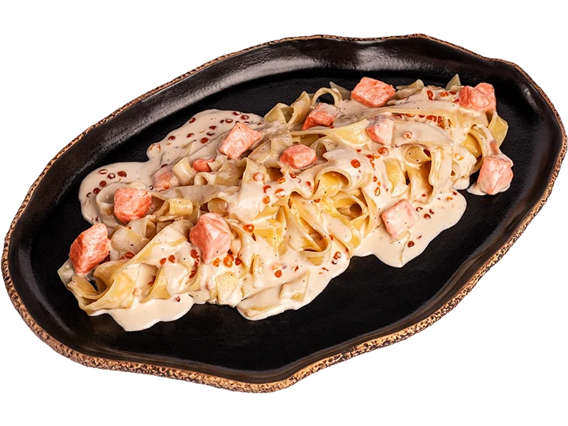 Fettuccine with Salmon & Red Caviar