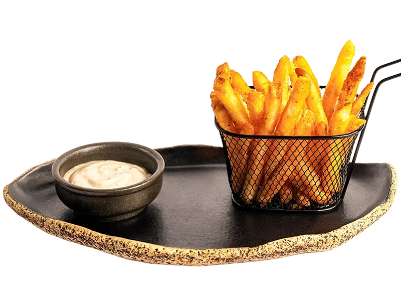 French fries or Potato wedges with truffle aioli