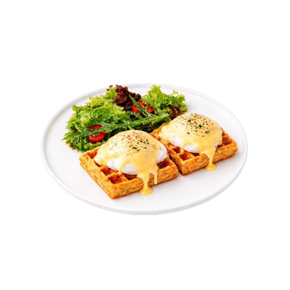 Zucchini Waffle Benedict