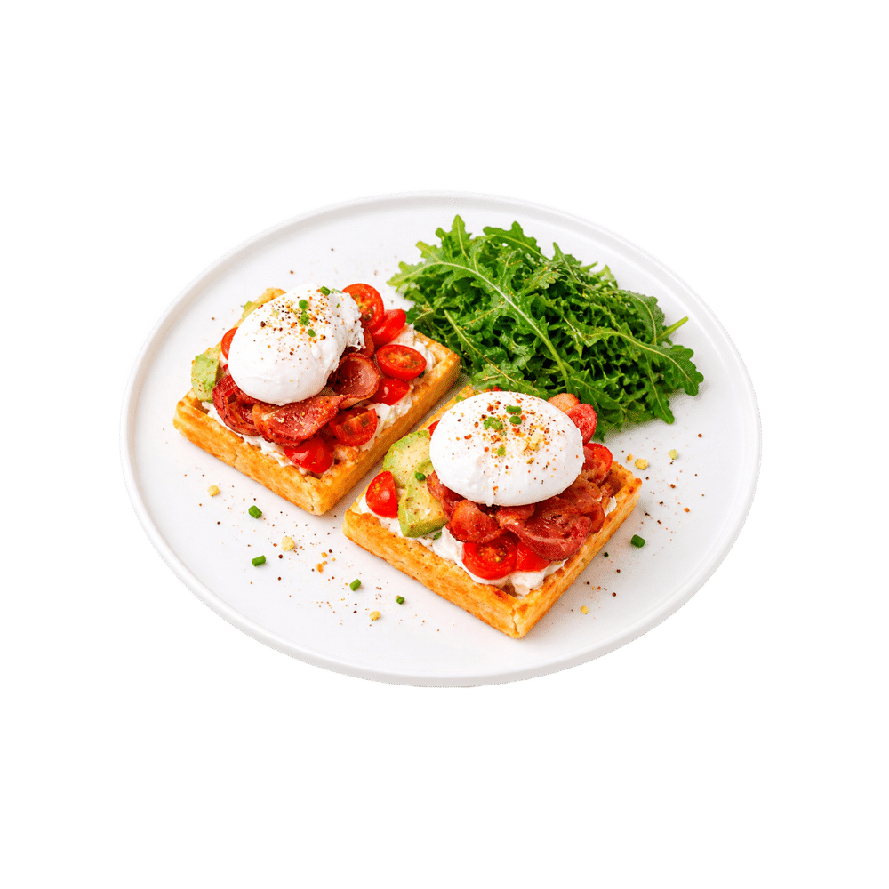 Potato Waffle Egg & Bacon